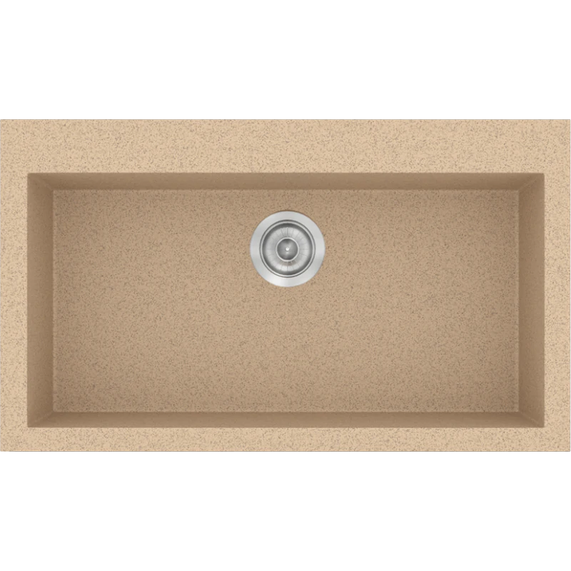 Νεροχύτης Κουζίνας Συνθετικός Granite Beige 79x50 εκ. Ένθετος Eρμάριο 80 εκ.Sanitec Classic 333-10