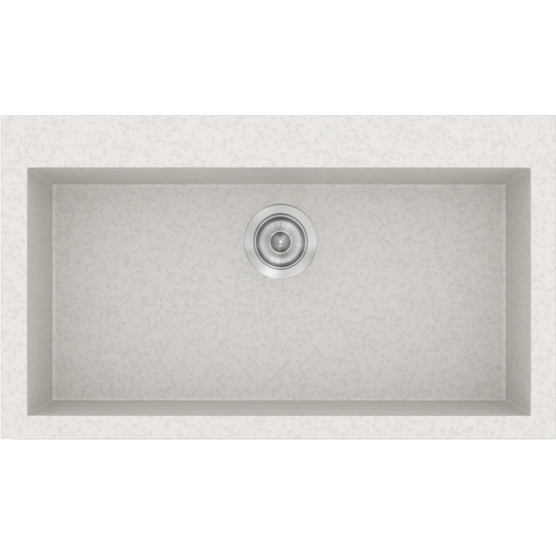 Νεροχύτης Κουζίνας Συνθετικός Metallic IIce 79x50 εκ. Ένθετος Eρμάριο 80 εκ.Sanitec Classic 333-14