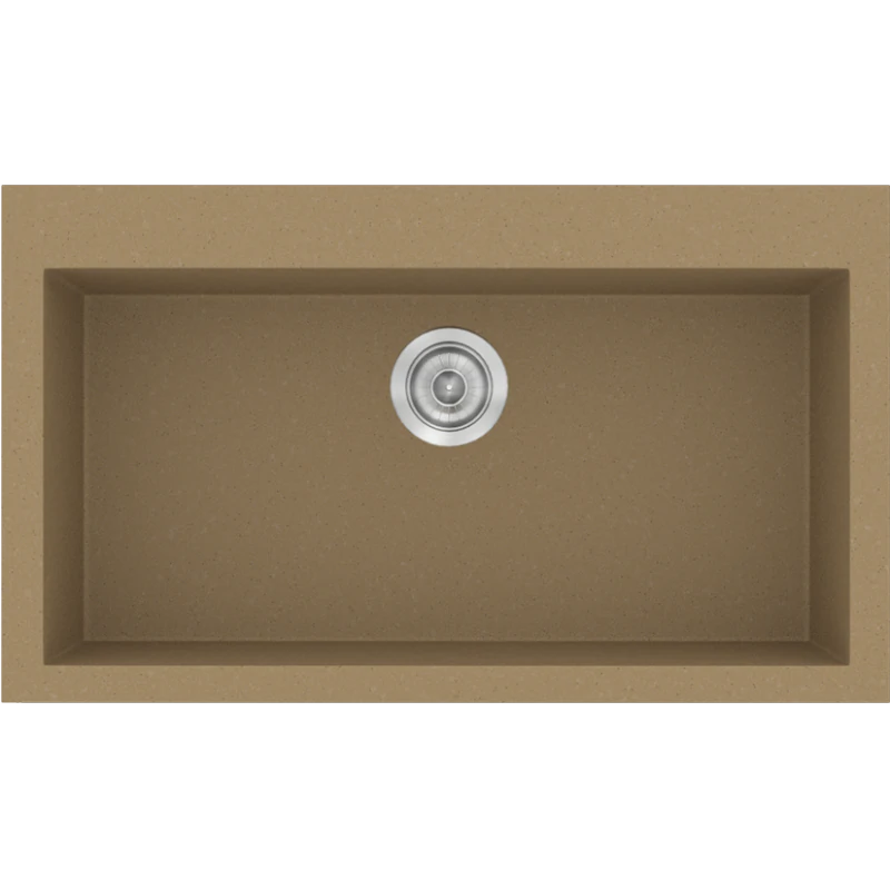 Νεροχύτης Κουζίνας Συνθετικός Metallic Coffee,79x50 εκ. Ένθετος Eρμάριο 80 εκ.Sanitec Classic 333-16