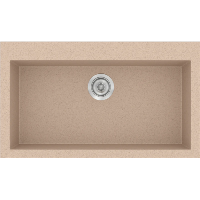 Νεροχύτης Κουζίνας Συνθετικός Granite Sand 79x50 εκ. Ένθετος Eρμάριο 80 εκ.Sanitec Classic 333-21
