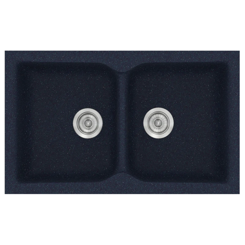 Νεροχύτης Κουζίνας Συνθετικός 86x50 εκ. Ένθετος Eρμάριο 90 εκ.Sanitec Classic Granite Blue 336-18