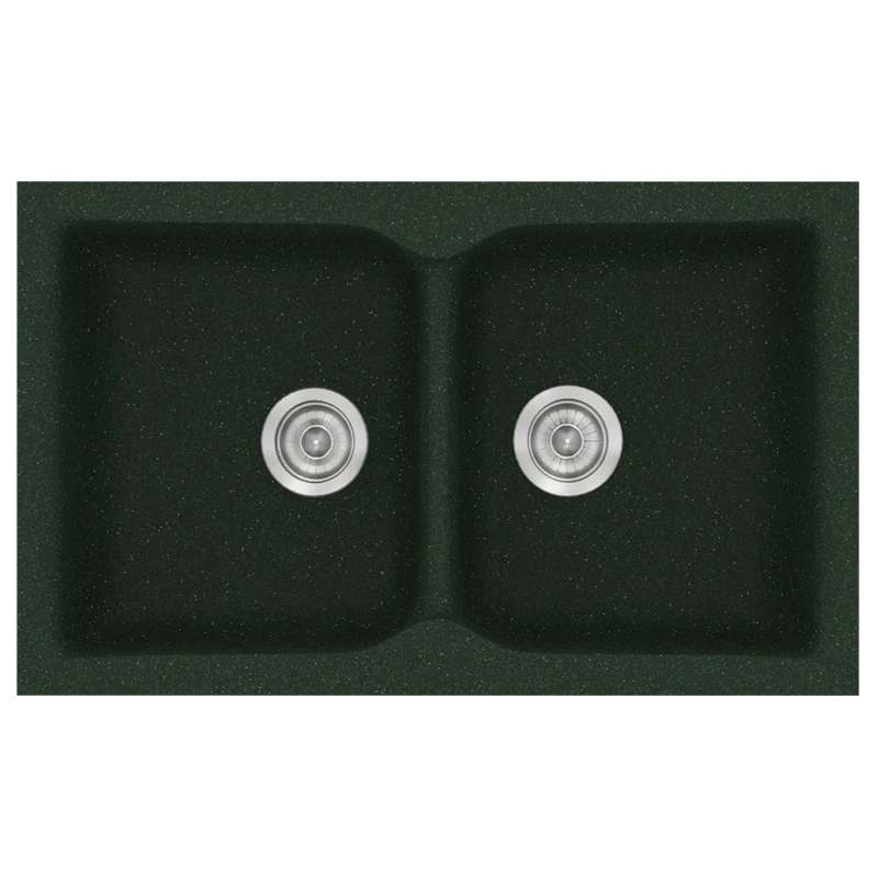 Νεροχύτης Κουζίνας Συνθετικός 86x50 εκ. Ένθετος Eρμάριο 90 εκ.Sanitec Classic Granite Green 336-19