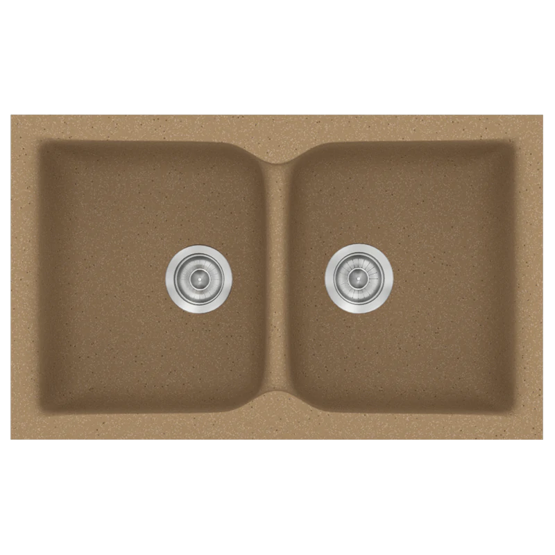 Νεροχύτης Κουζίνας Συνθετικός 86x50 εκ. Ένθετος Eρμάριο 90 εκ.Sanitec Classic Granite Celtic Stone 336-46