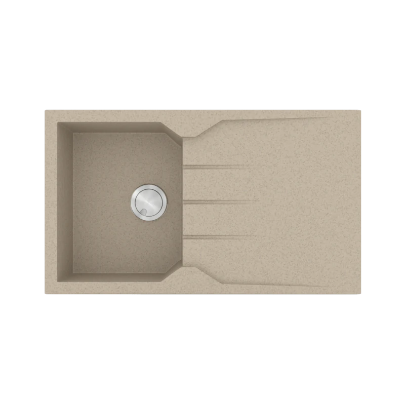 Νεροχύτης Κουζίνας Γρανίτης  86*50 εκ. Χρώμα Sabbia Ένθετος ερμάριο 40 εκ. Sanitec 805