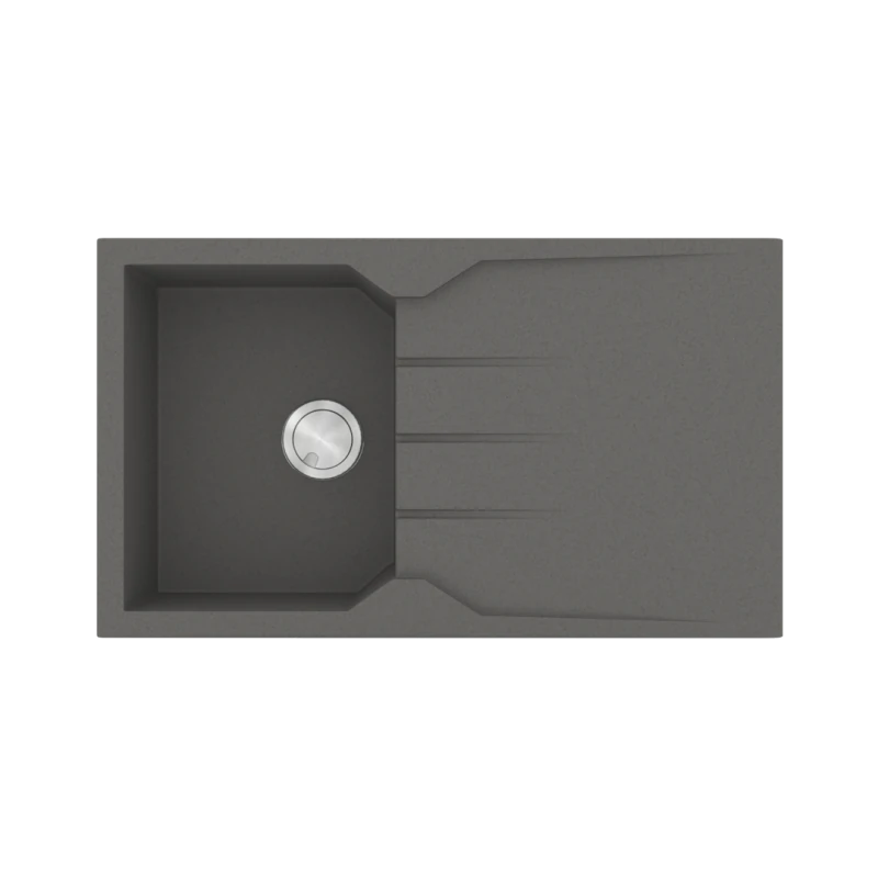 Νεροχύτης Κουζίνας Γρανίτης  86*50 εκ. Χρώμα Pietra Ένθετος ερμάριο 40 εκ. Sanitec 805