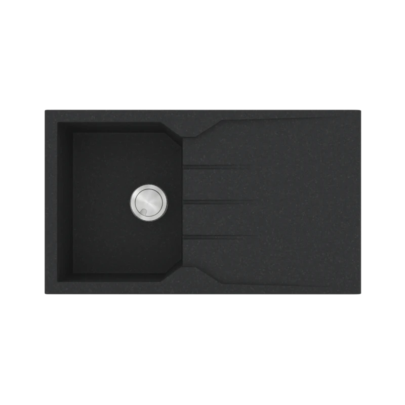 Νεροχύτης Κουζίνας Γρανίτης  86*50 εκ. Χρώμα Grafite Ένθετος  ερμάριο 40 εκ. Sanitec 805