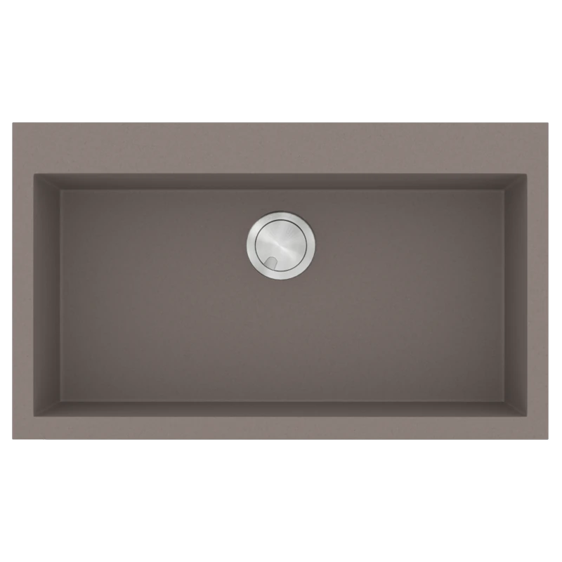 Νεροχύτης Κουζίνας 79x50cm Ένθετος ερμάριο 80cm Γρανίτης Χρώμα Sienna Sanitec 808-34-Sienna