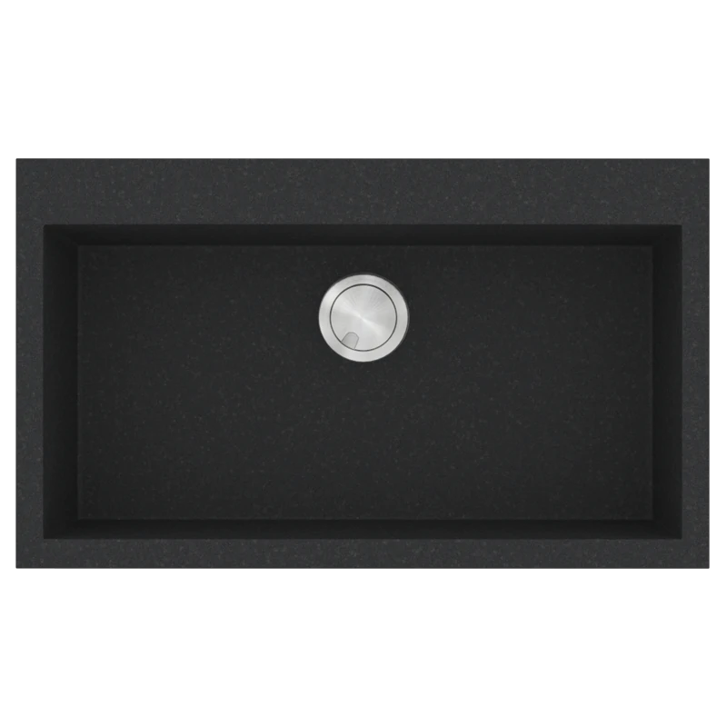 Νεροχύτης Κουζίνας 60x50cm Ένθετος Eρμάριο 60cm Γρανίτης Sanitec Ultra Granite 809-36-Grafite 