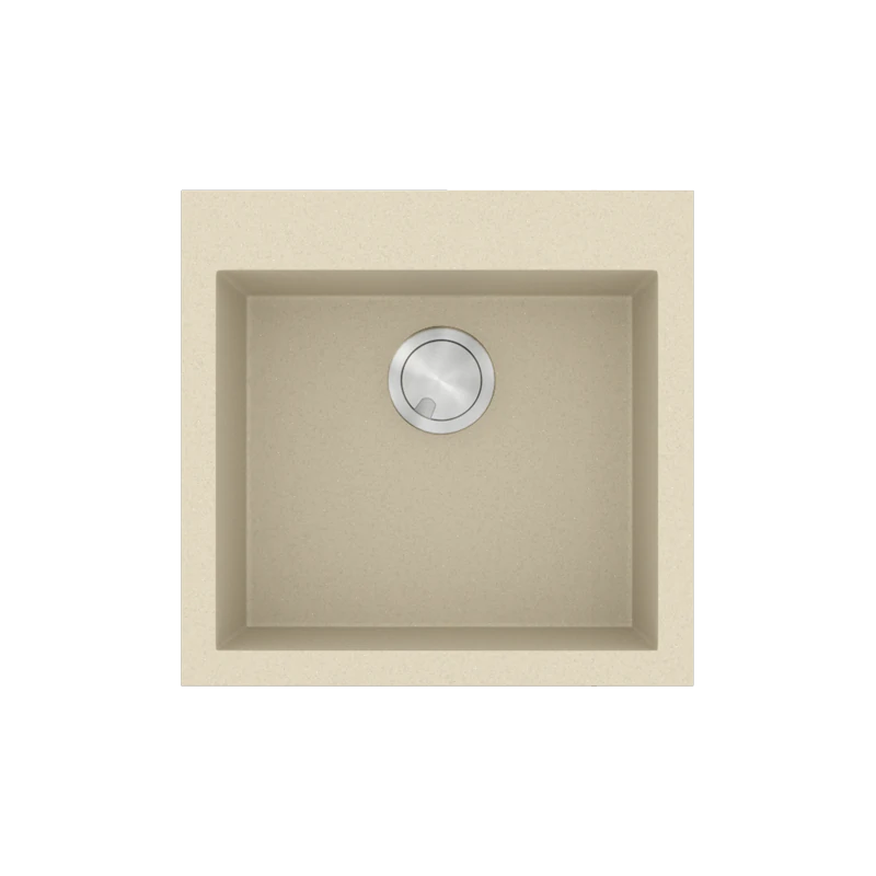 Νεροχύτης Κουζίνας 50x50cm Ένθετος Ερμάριο 50cm Γρανίτης Sanitec Ultra Granite 816-31-Ocra 