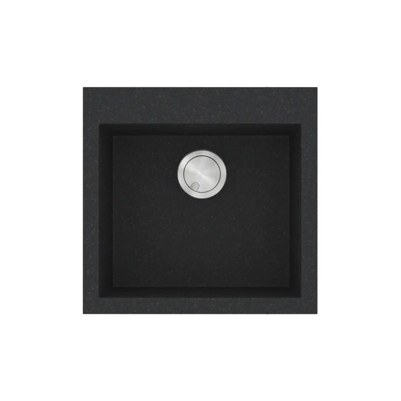 Νεροχύτης Κουζίνας 50x50cm Ένθετος Ερμάριο 50cm Γρανίτης Sanitec Ultra Granite 816-36-Grafite 