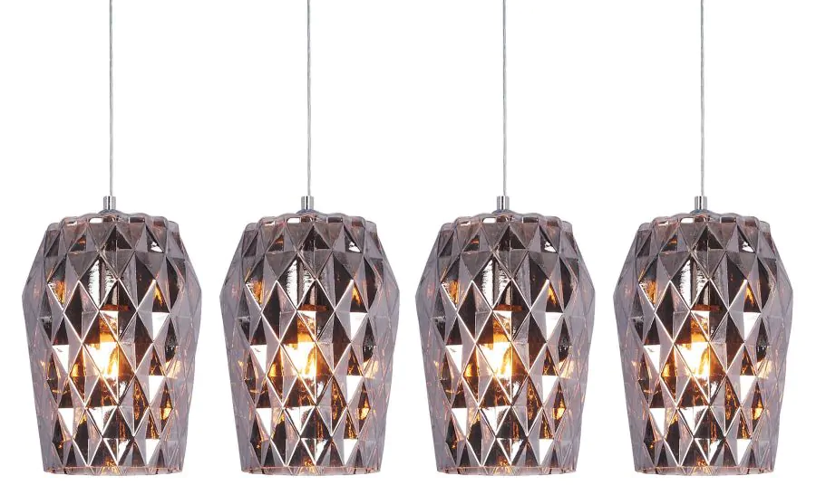 SE4288S-04 LUCA PENDANT SMOKE GLASS+ HOMELIGHTING 77-3723