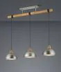 Κρεμαστό Φωτιστικό Τρίφωτο Ράγα 107xH215cm 3xE27 Nickel Antique Trio Lighting Delhi 303400367