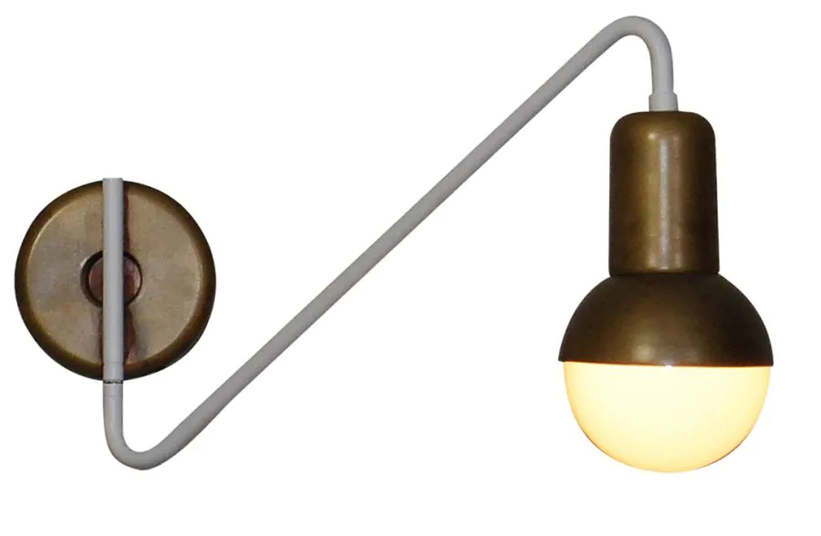 HL-3523-1 CHRISTOPHER OLD BRONZE & WHITE WALL LAMP HOMELIGHTING 77-3793