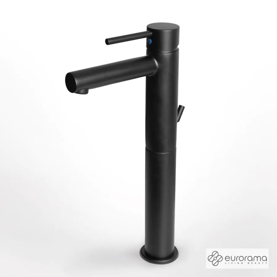 Μπαταρία Νιπτήρα Υψηλή Tonda Eurorama Black Μatt 145310P-400