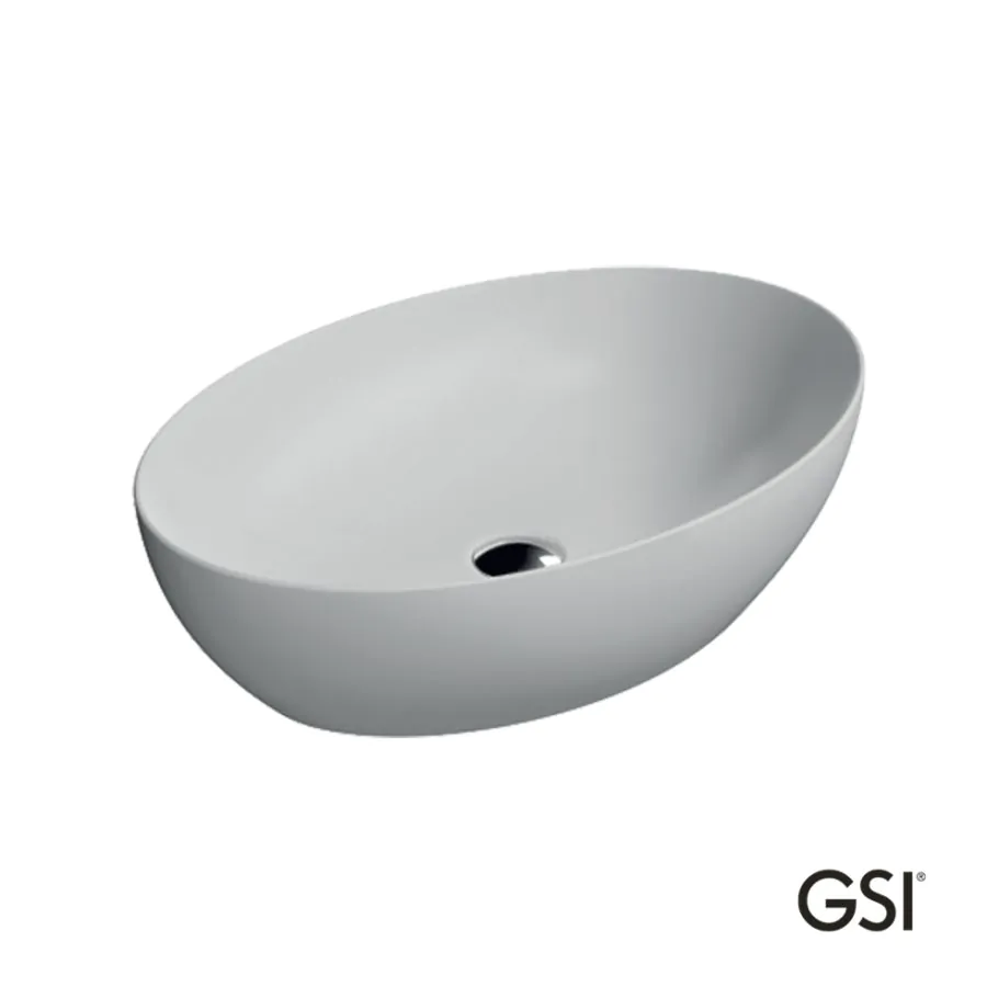 Νιπτήρας Πορσελάνης Pura 60x42 GSI White Matt 8842-301