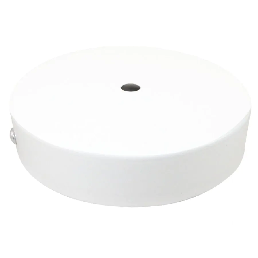 Ροζέτα Λευκή Στρογγυλή Βάση Ø100xH25mm 1Τρύπα Enjoy EL329101 