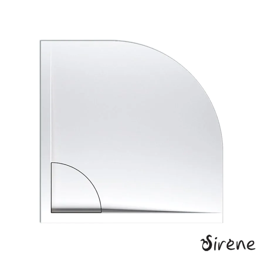 Ντουζιέρα Ημικυκλική Ακρυλική 90x90 Flow Φ90 Sirene White FQ9090-300