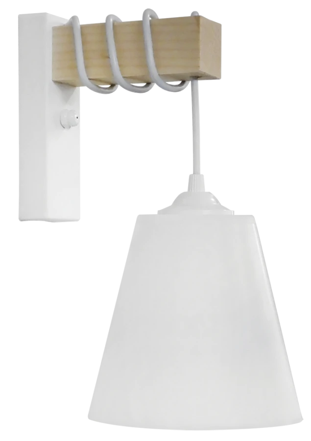 Φωτιστικό τοίχου FUN-01ΑΡ SQUARE WH-WH ΑΠΛΙΚΑ ΞΥΛΟ Heronia 31-1231