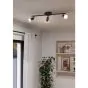 Σποτ Ράγα Τρίφωτη Μαύρη L48,5 3xGU10 Eglo Buzz-Led 32431
