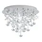 Φωτιστικό Οροφής Ø50cm Led 15x1,8w 3000K 3600lm Κρύσταλλα Διάφανα Eglo Pianopoli 39245