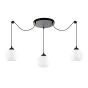 KQ 8865-3A SWIRL BLACK PENDANT WITH WHITE GLASSES HOMELIGHTING 77-8199