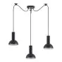 SE21-BL-4-BL3-MS3 ADEPT TUBE Black Pendant Black Metal Shade+ HOMELIGHTING 77-8556