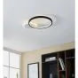 Πλαφονιέρα Οροφής Μαύρο 40,5cm LED 3000-6500Κ 2100lm Μνήμη,Tηλεχειριστήριο, Νυχτός Eglo Gafares 900421