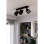 Σποτ Ράγα Τρίφωτη 3xE27 L57,5cm Μαύρο Eglo Segovia 900742