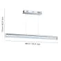 Φωτιστικό Κρεμαστό Ράγα L1000xB80xH1100mm Dimmable Led 6x6w 3420lm 2700-5000Κ Χρωμέ-Κρύσταλλα Διάφανα Eglo Cardito 1 93626