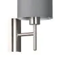 Φωτιστικό Απλίκα  1xE27 L145xA195xH305mm Νίκελ Ματ- Ύφασμα Γκρι Eglο Pasteri 94926