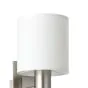 Φωτιστικό Απλίκα Επιτοίχια 1xE27 +Led 3,8w 320lm L150xA195xH380mm Νίκελ Ματ-Λευκό Ύφασμα Eglο Pasteri 96477