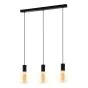 Κρεμαστό Φωτιστικό Τρίφωτη Ράγα 3xE27 840xH650mm Μαύρο Eglo Pozueta 98662