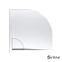 Ντουζιέρα Ημικυκλική Ακρυλική 90x90 Flow Φ90 Sirene White FQ9090-300