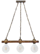 Ράγα μοντέρνο φωτιστικό Ε/27 RAGA 3L CHAIN WOOD Heronia 30-0066