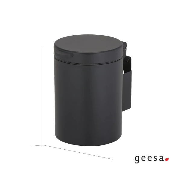 Χαρτοδοχείο Επίτοιχο 3l Geesa Black Matt 644-400