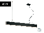Κρεμαστό Γραμμικό Φωτιστικό Ράγα 90εκ. Led 30w 2800lm 3000K Μαύρο  Viokef Station 3911-0013-3-B-N