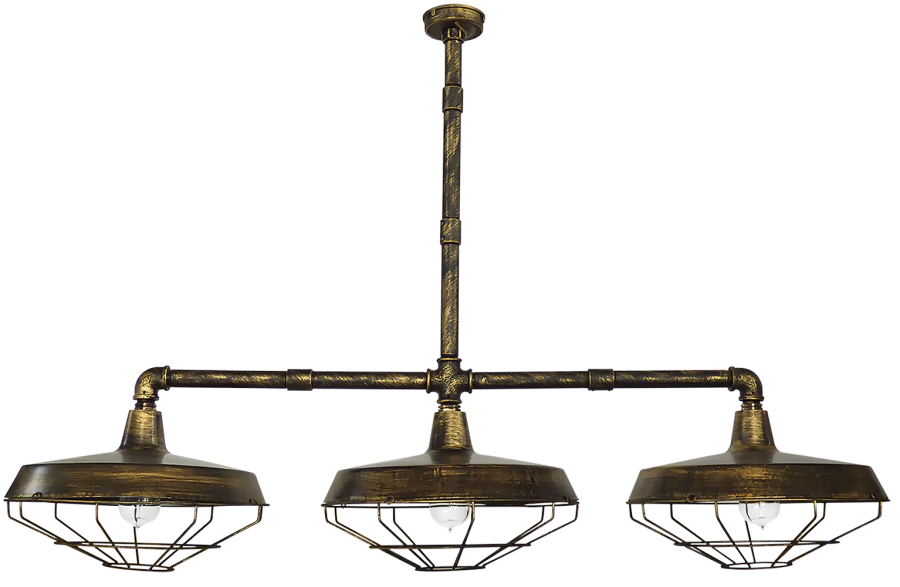 Φωτιστικό Τρίφωτη Ράγα 125 εκ. Μπρονζέ Heronia PP-27 Us-Factory Indust Bronze 31-0744