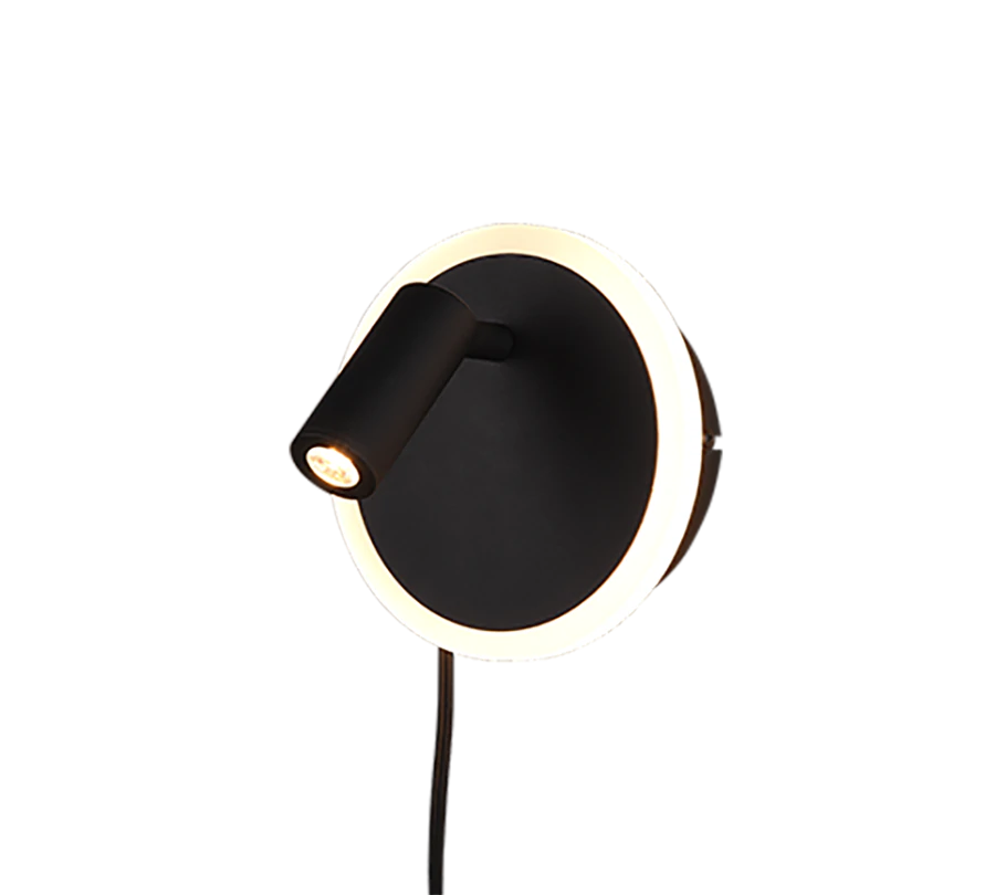 Φωτιστικό Επιτοίχιο Μαύρο Ματ 15cm IP20 LED 5w 3000K 550lm Τrio Lighting Jordan 229210232