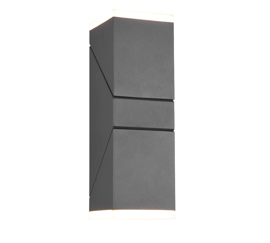 Φωτιστικό Επιτοίχιο Up-Down Ανθρακί 9xH28cm Εξ.Χώρου IP54 LED 2x7w 3000K 2x800lm Τrio Lighting Avon 270660242