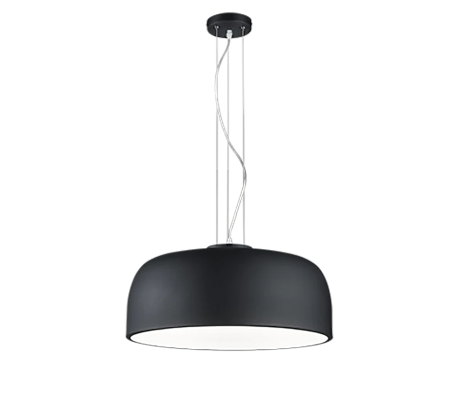 Κρεμαστό Φωτιστικό 52xHY150cm Τετράφωτο 4xE27 Μέταλλο Μαύρο Trio Lighting Baron 309800432