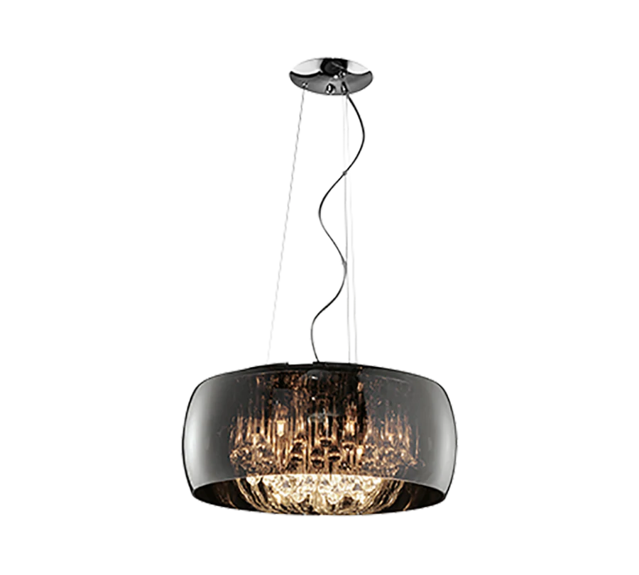 Φωτιστικό Κρεμαστό Ø50xH150cm Εξάφωτο 6xG9 Χρωμέ-Μαύρο Trio Lighting Vapore 311210606