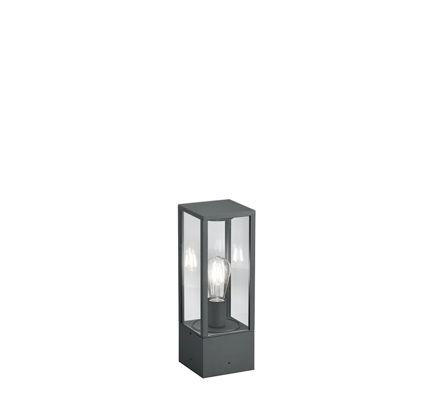 Φωτιστικό Κολωνάκι Εξ.Χώρου IP44 14xH40cm 1xE27 Αλουμίνιο Ανθρακί Trio Lighting Garonne 501860142