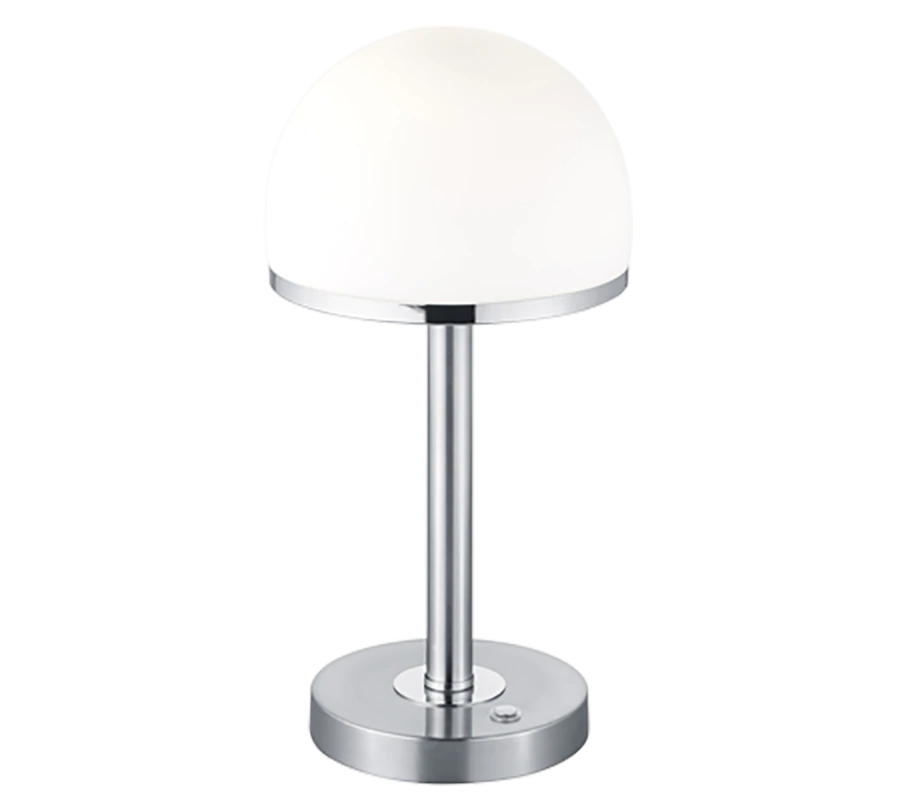 Πορτατίφ 19xH39cm Led 4,5w 3000K 450lm Nickel Matt Βάση Λευκό Αμπαζούρ Touch Dimmer Trio Lighting Berlin 527590107