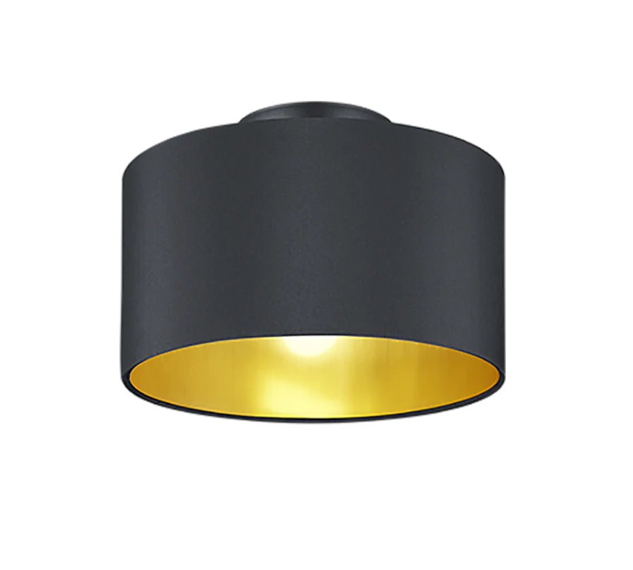 Φωτιστικό Οροφής 30xH22cm 2xE14 Μαύρο Υφασμάτινο Καπέλο Trio Lighting Hostel 608200279