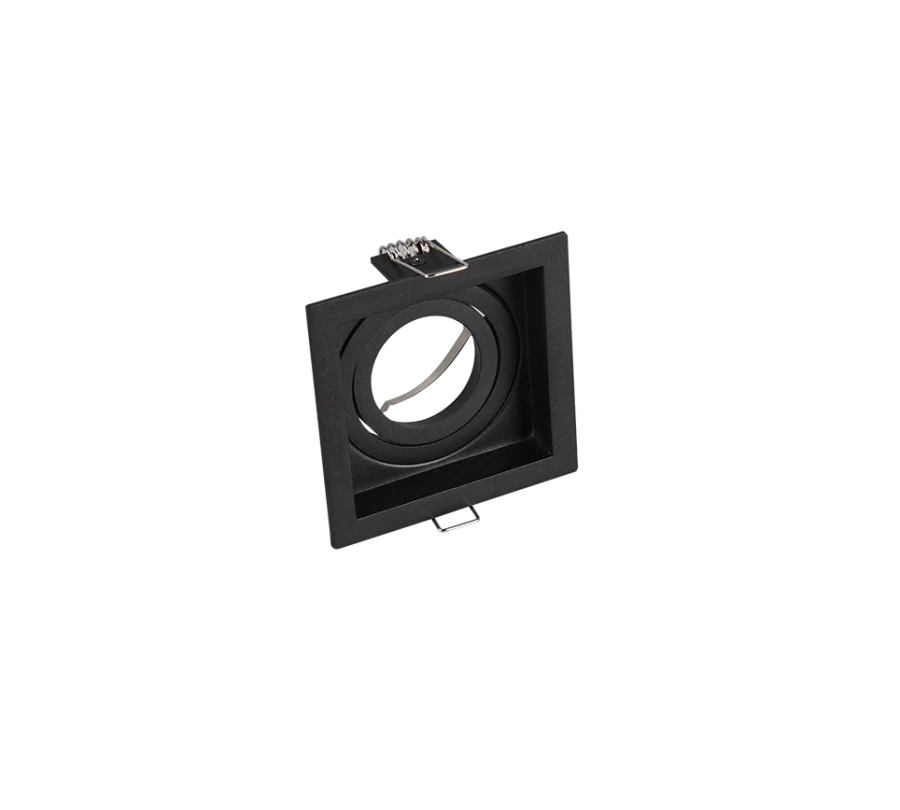 Σποτ Τετράγωνο Κινούμενο Μαύρο Ματ 9xH10cm Χωνευτό 1xGU10 Trio Lighting Kenai 651600132