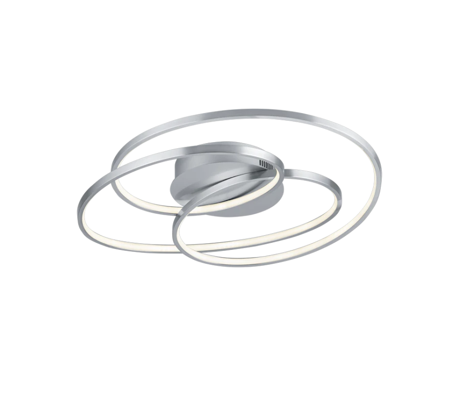 Πλαφονιέρα Οροφής Μεταλλική Νίκελ Ματ L60xH13cm LED 38,50w 3000K 5000lm Trio Lighting Gale 673916007