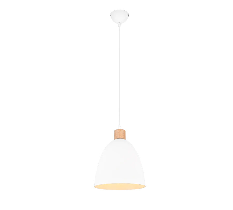 Κρεμαστό Φωτιστικό Λευκό 25xH150cm Μονόφωτο Καμπάνα 1xE27 Trio Lighting Jagger R30681031