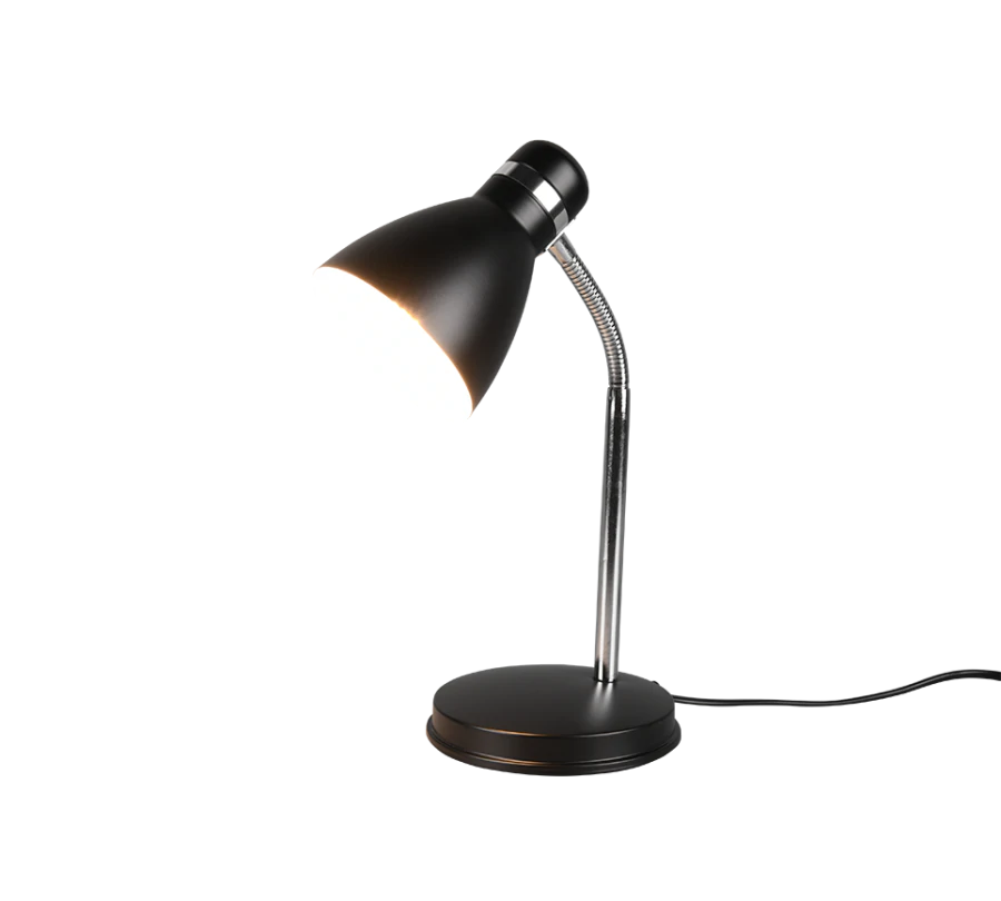 Φωτιστικό Γραφείου 14xH33cm 1xE27 με Εύκαμπτο Βραχίονα Μαύρο Trio Lighting Harvey R50731032