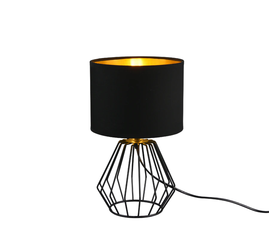 Chuck Πορτατίφ με Μαύρο Καπέλο και Μαύρη Βάση Trio Lighting R50931002