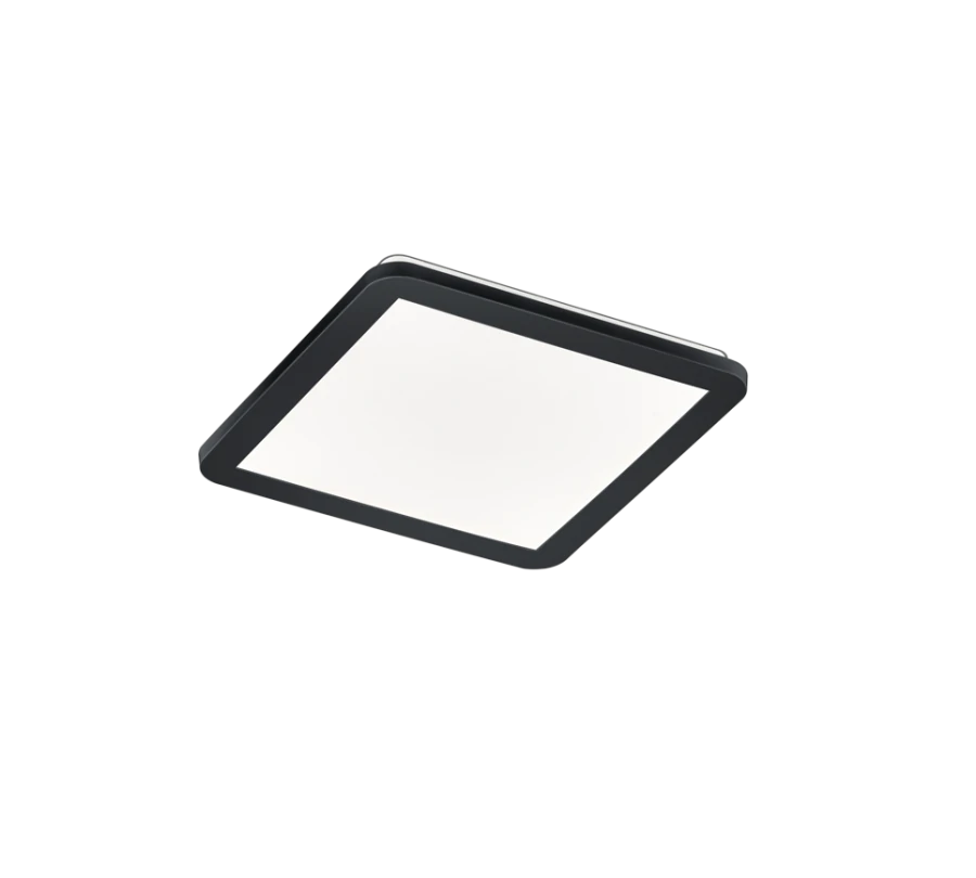 Πλαφονιέρα Οροφής IP44 Μαύρο Ματ 30xH3cm LED 16w 3000K 1900lm Switch Dimmer Trio Lighting Camillus R62931832